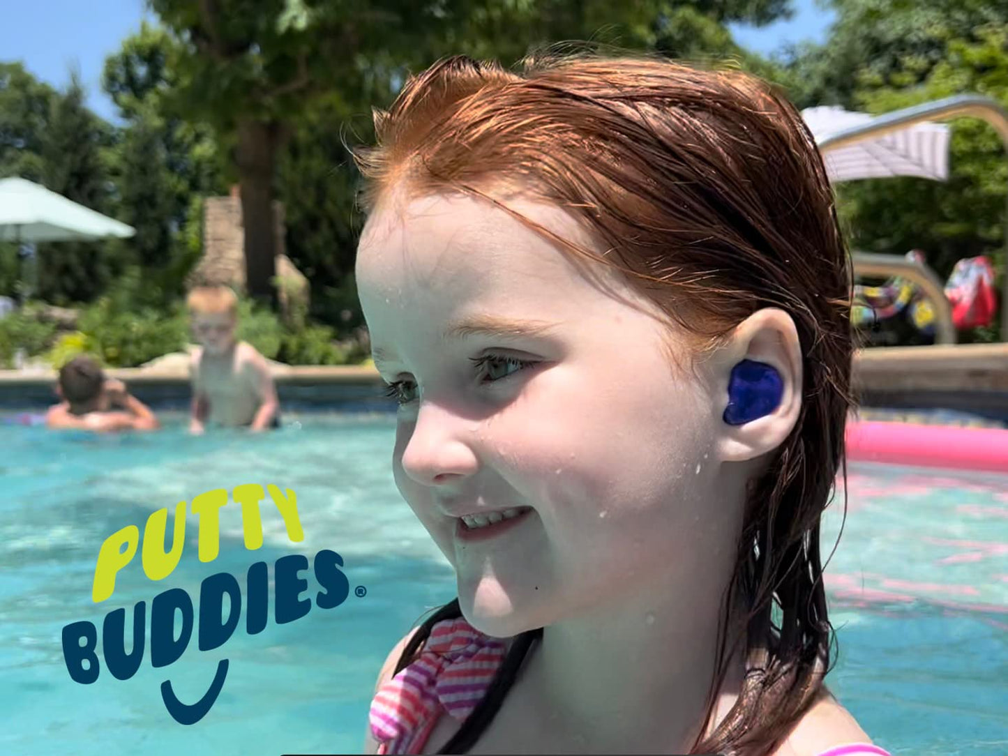 PUTTY BUDDIES Floating Earplugs 3-Pair Pack – Soft Silicone Ear Plugs for Swimming & Bathing – Invented by Physician – Block Water– Premium Swim Earplugs – Doctor Recommended – Ear Tubes