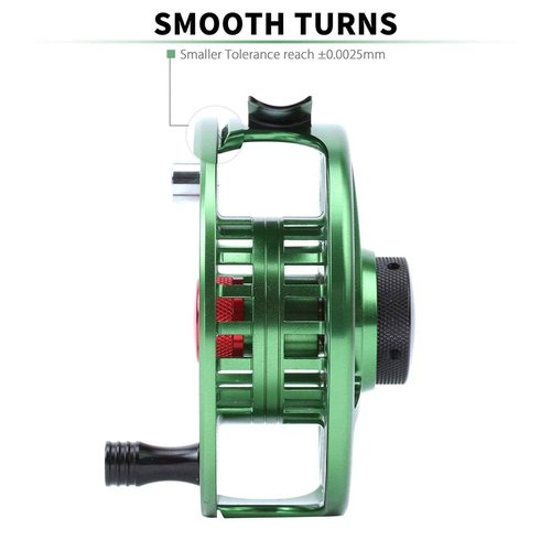Maxcatch Fly Fishing Reel with CNC-machined Aluminum Body Avid Series Best Value - 1/3, 3/4, 5/6, 7/8, 9/10 Weights (Green Reel+Line Combo, 3/4 wt)