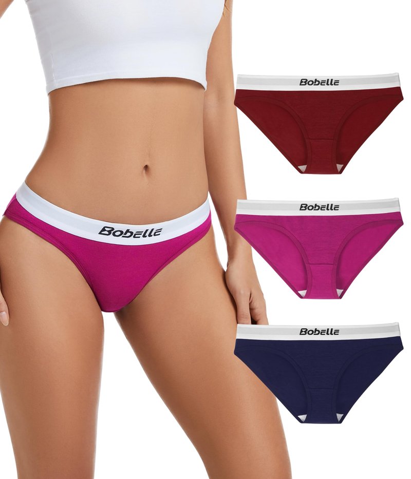 Bobelle Wear Merino Wool Panties, Warmers Underwear for Women Soft Comfortable Breathable 3 Pack Small Multicolor03