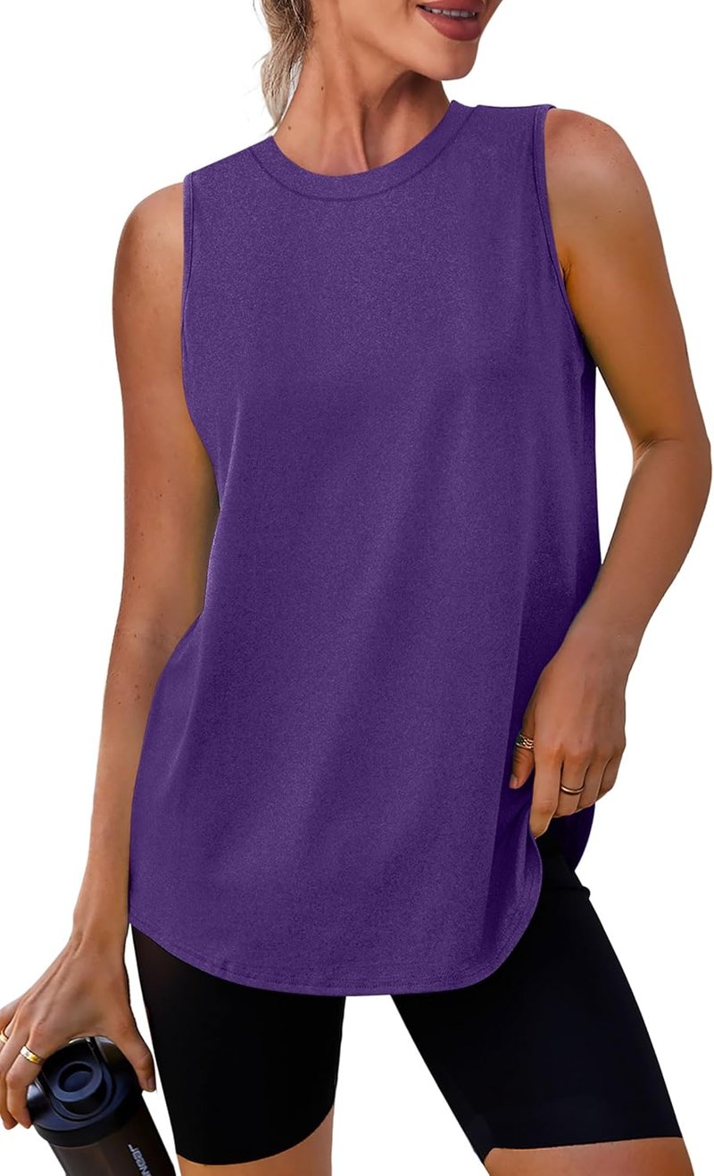 Women's Workout Tank Tops - Lightweight Sleeveless Athletic Shirt for Running, Yoga & Tennis | Loose Fit