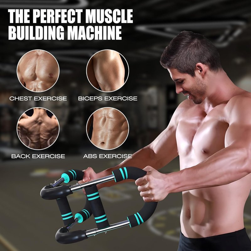 Aomoyun Arm Trainer,Adjustable Chest Expander,Chest Workout Equipment,Arm Exerciser,Portable Home Gym Equipment Upper Body Strength Training Machine for Men & Women. (70-110lbs)