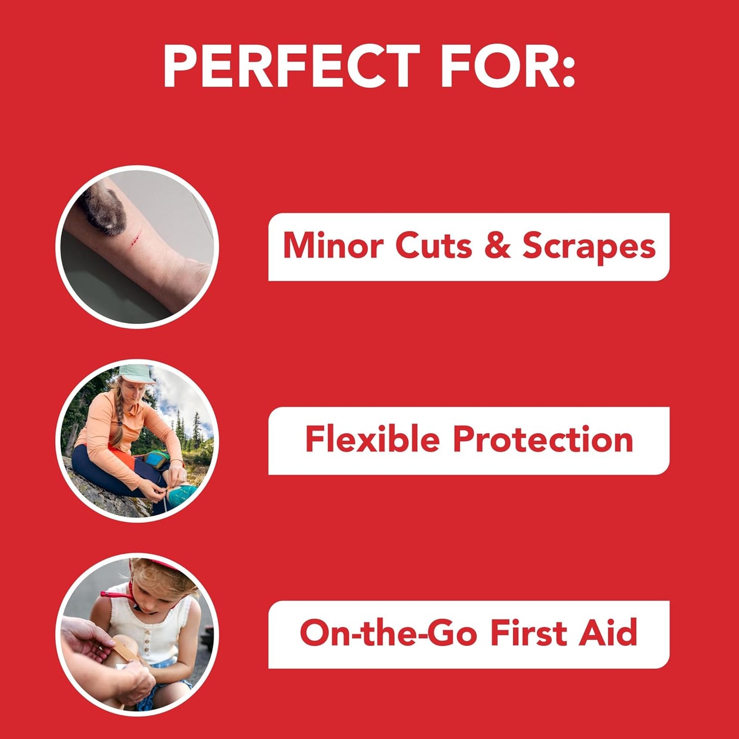 Adhesive Fabric Bandages - 200 Count Assorted Sizes | Soft, Flexible Material for First Aid & Wound Care