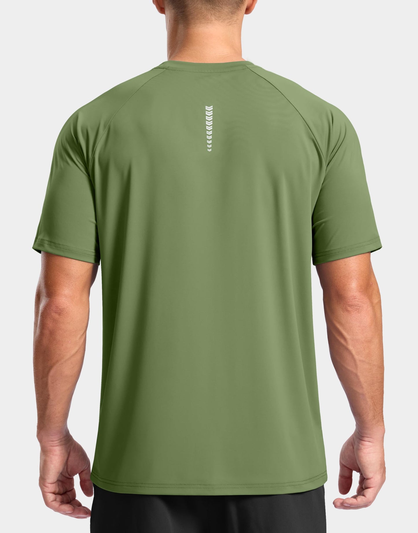 G Gradual Men's Athletic Workout T-Shirts Moisture Wicking Cooling Running Shirts Short Sleeve Performance Tee for Gym Tennis(Military Green,M)