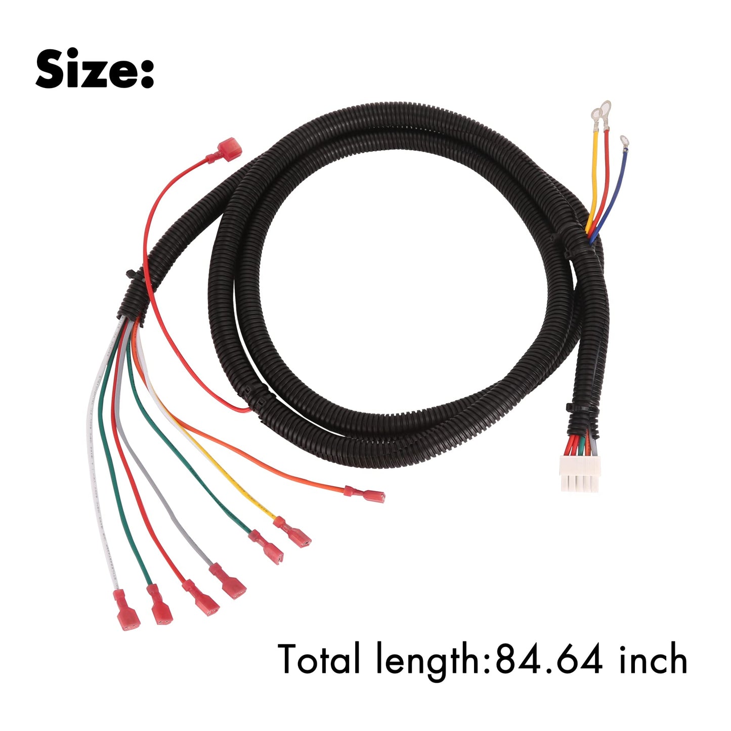 10L0L Golf Cart Control Wiring Harness fit EZGO Electric&Gas TXT PDS Models 36V/48V,OEM 74324-G01,74324-G02