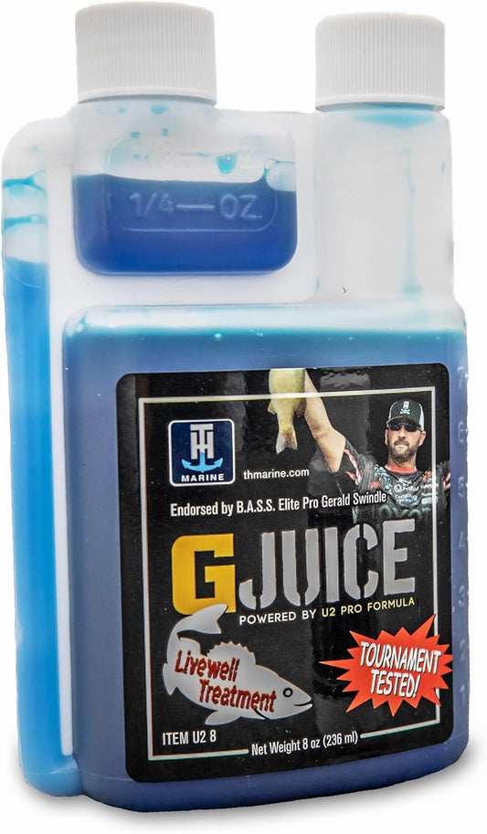 T-H Marine G-Juice Freshwater Livewell Treatment - Non-Toxic Fish Care Formula for Transport | 8 oz