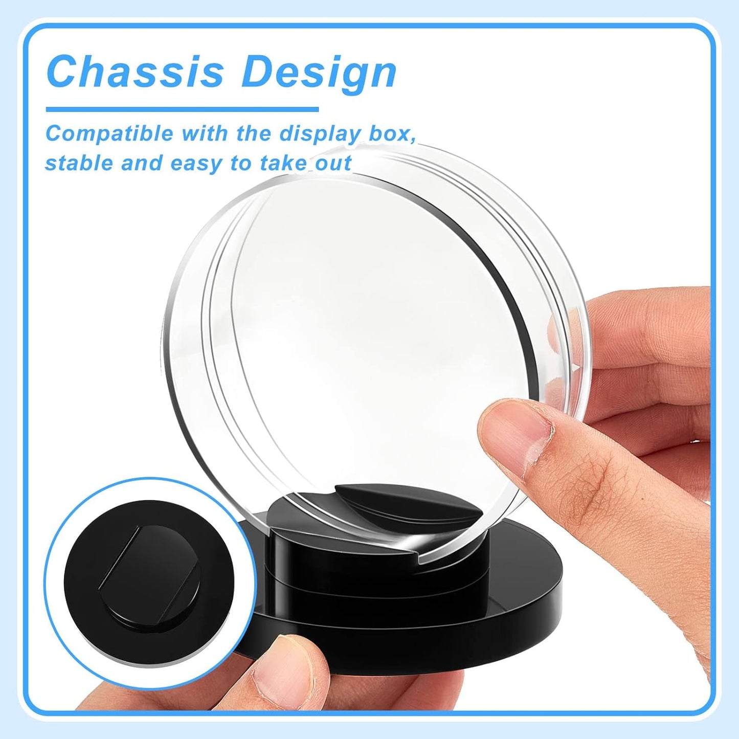Acrylic Hockey Puck Display Case - Clear Holder with Shell Base for Autographed Memorabilia | Perfect for Collectors