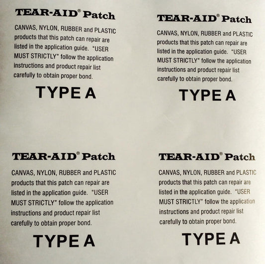 Tear-Aid Type A Kitesurfing Kite Bladder Repair Patch, 6in x 6in