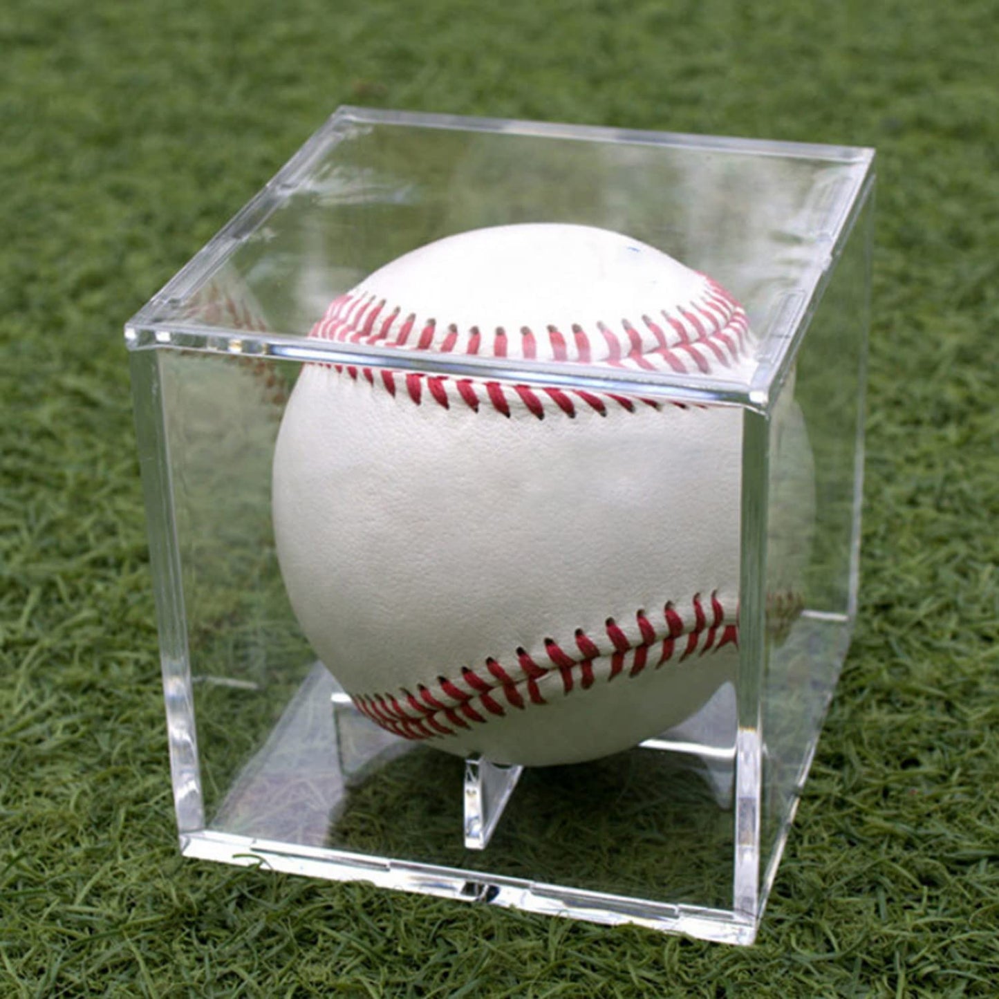 4 Pack Acrylic Baseball Display Case - UV Protected Baseball Holder for Display, Display Case for Autographed, Tennis, Golf, Billiard Balls, Memorabilia
