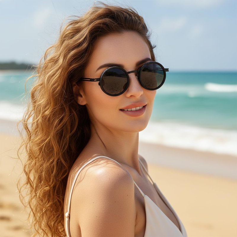 POSIKO Adjustable Tint Sunglasses | Custom Brightness | Steampunk Retro aluminum alloy Round Polarized Glasses with ND Filter Lenses