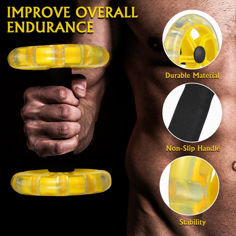 Exercise Ab Roller Wheel Tummy Weight Equipment Abdominal Roller Hand Weights Dumbbell for Yellow Fitness Device