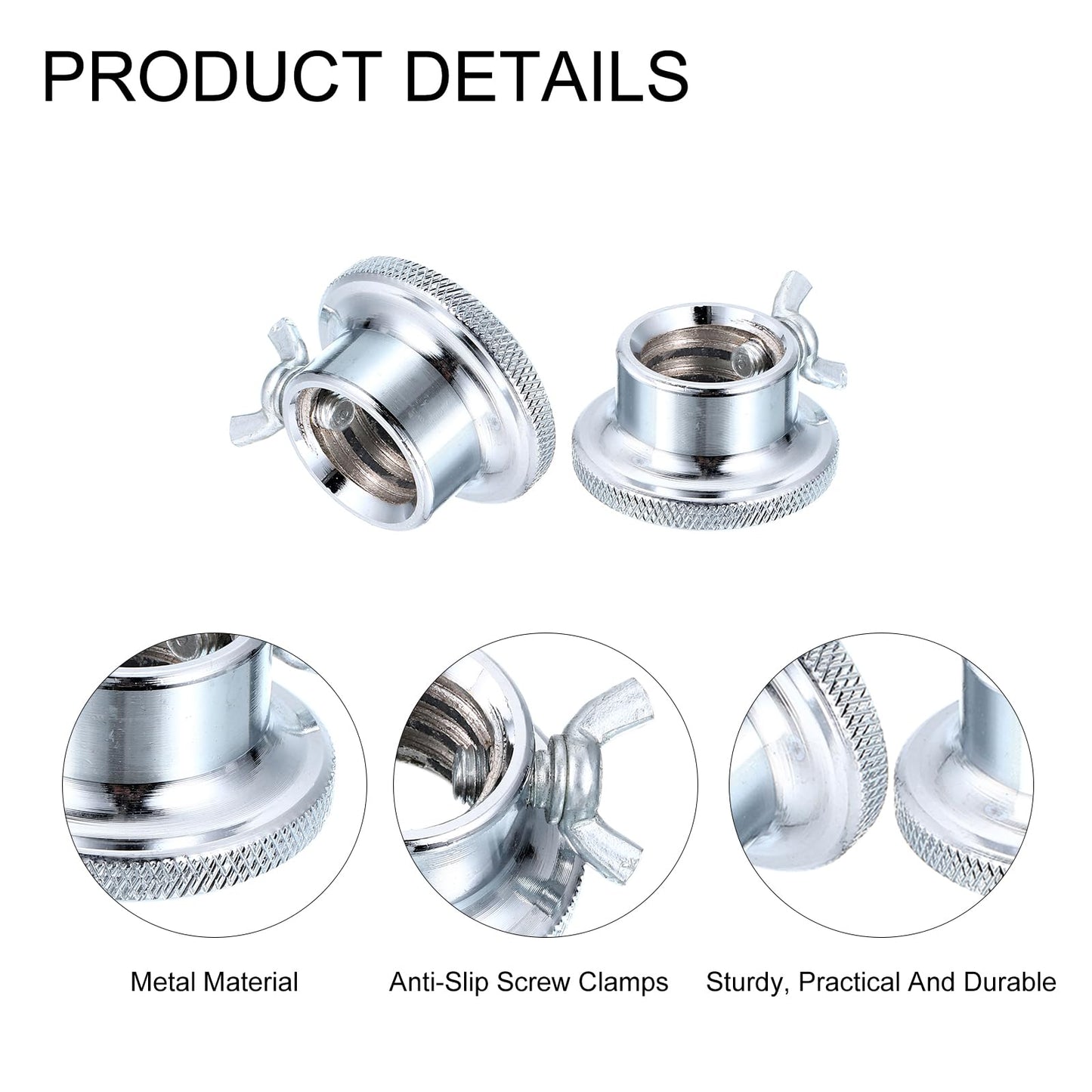 uxcell Barbell Collar Screw Clamps, 28mm Anti-Slip Spin Lock Collar Screw Clamps for Barbell Dumbell Weight Lifting, 2Pcs