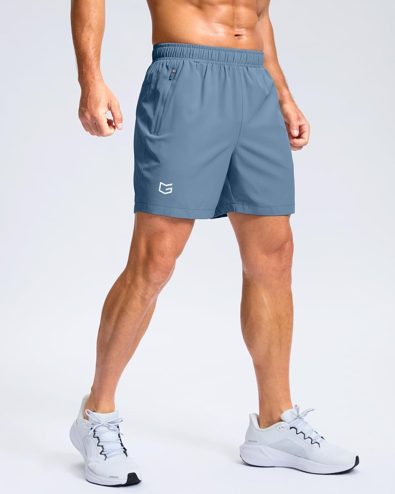 Men's Athletic Running Shorts - Quick Dry Workout Gym Shorts with Zipper Pockets | 7"/5"/9" for Basketball & Hiking