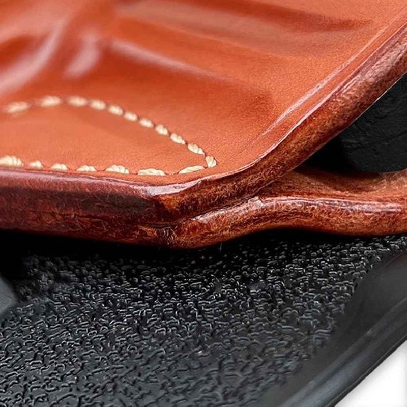 Premium Leather OWB Paddle Holster Open Top Fits Colt King Cobra/Colt Viper 357 Mag 6-Shot 3" Barrel, Right Hand Draw, Brown Color #1631#