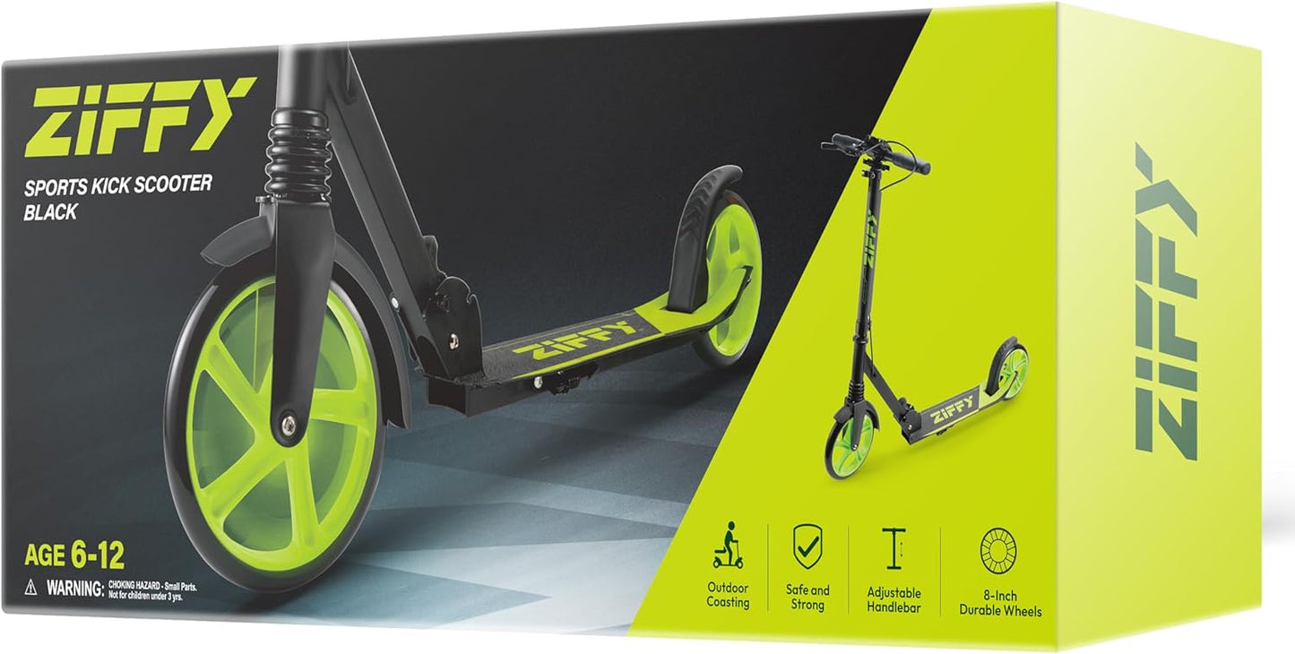 JOVA ZIFFY Kids Scooter - Foldable Kick Scooter with Hand Brake | 4 Adjustable Heights, Lightweight Design, Supports 220 lbs