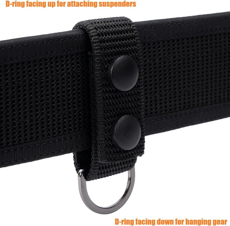 Duty Belt Suspenders with Metal Ring Attachments - Utility Tool Connectors for Police Harnesses