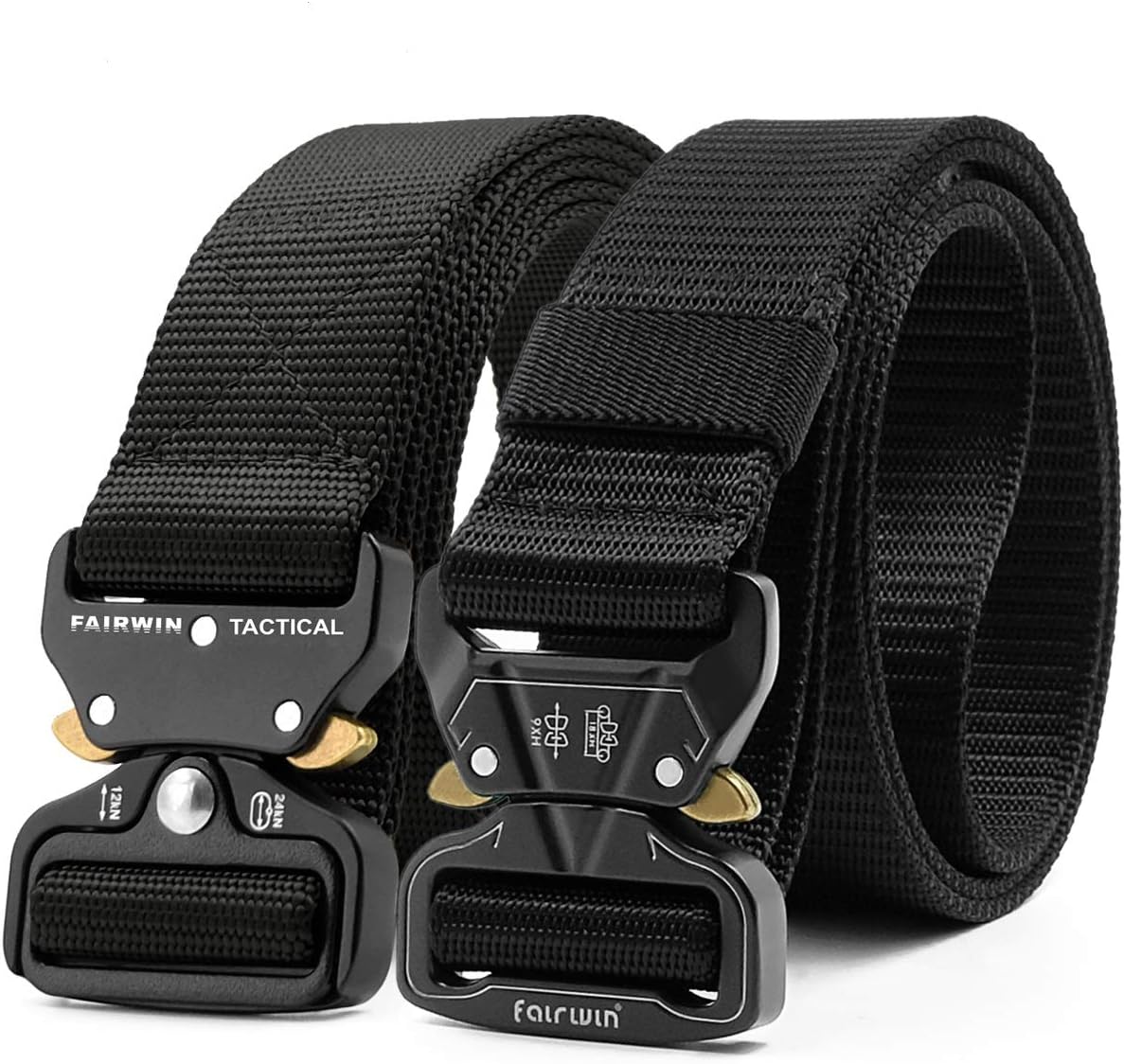 Men's Tactical Belt - 2 Pack 1.5 Inch Military Web Belt | Durable Nylon Work Tool Belt