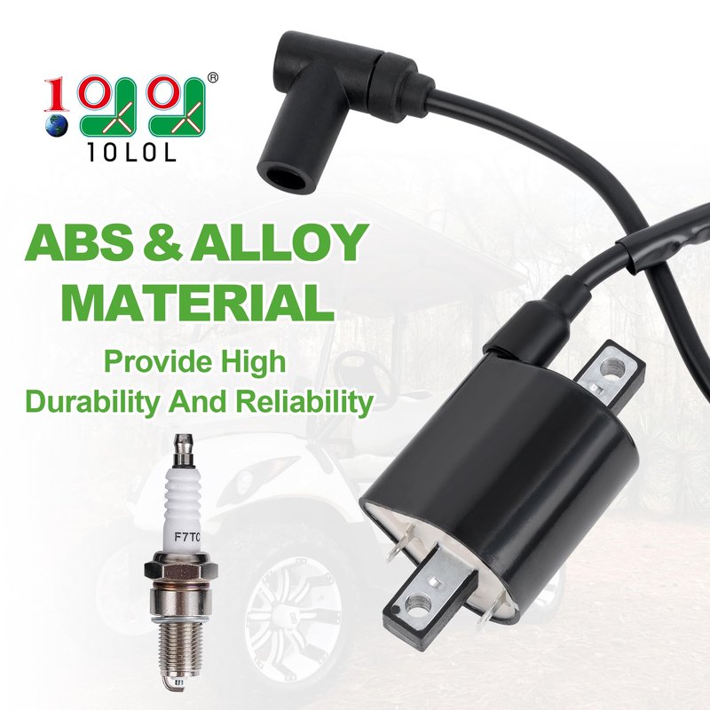 10L0L Golf Cart Ignition Coil & Spark Plug Kit for Yamaha G2 G5 G8 G9 G11 G14 Models, Replaces OEM J38-82310-20-00, Easy Installation Durable Performance