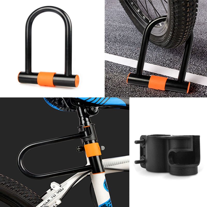 Bike U Lock with Cable Heavy Duty Bike Lock Bicycle U Lock, 14mm Shackle and 3.77ft Length Cable with Mounting Bracket for Bike Motorcycle and More