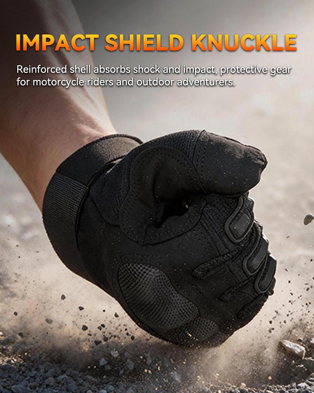 Motorcycle Tactical Gloves Men Women with Knuckle Protection Touchscreen