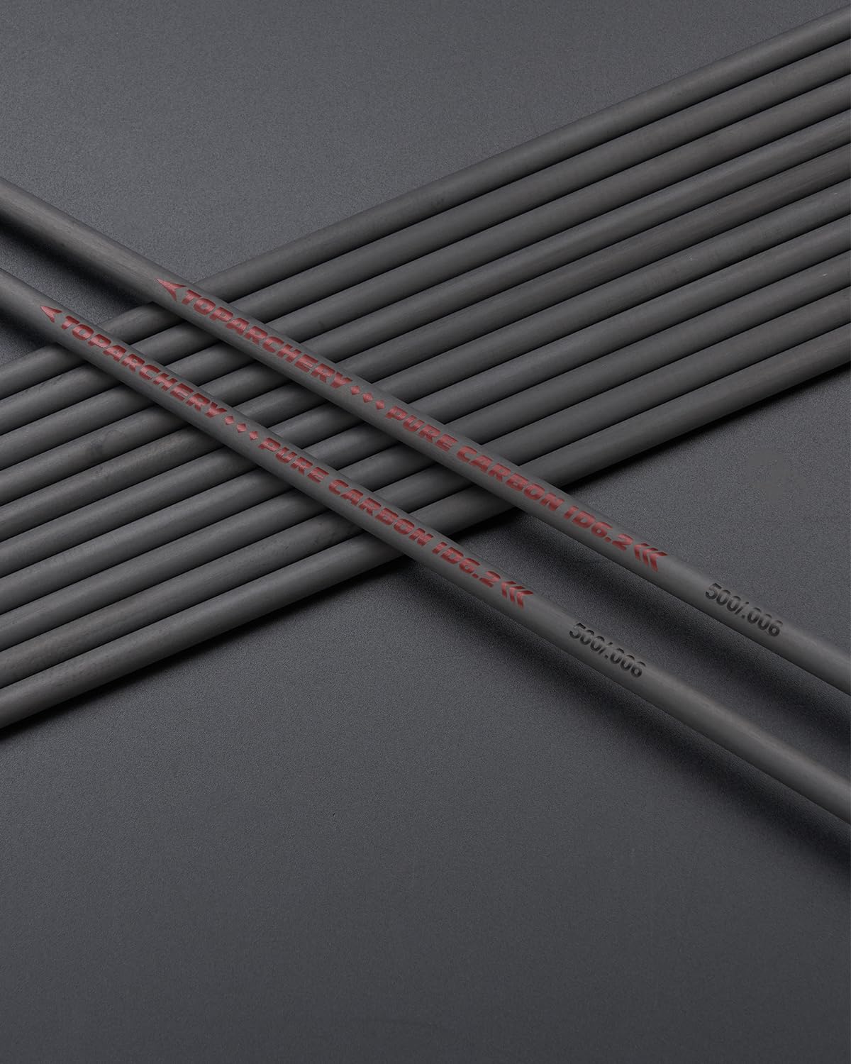 TOPARCHERY Arrow Shafts Pure Carbon Shafts 31 Inch Arrow Tube Spine 300 350 400 500 600 for DIY Hunting Arrows Recurve Bow Compound Bow 12Pcs (Spine:400)