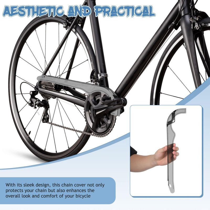 Generic Bike Chain Protector - Universal Plastic Cycle Chain Guard Cover for Mountain and Road Bikes, Oil Proof Sprocket Shield & Sprocket Protector, Easy Installation Cycling Gear Accessory