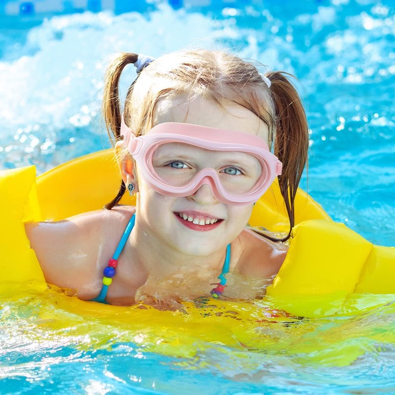 Kids Swim Goggles - No Leak Anti-Fog UV Protection | Wide View Design for Ages 6-14