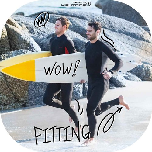 Dark Lightning Full Body Wetsuits for Men, Men's Wet Suit for Cold Water Swimming, Diving Surfing Snorkeling Kayaking Triathlon Wetsuit, Black,3/2mm,XL