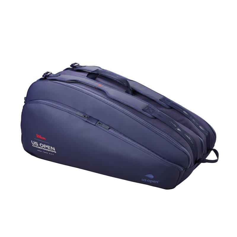 WILSON 2025 US Open Tour Tennis Racket Bag - Navy, Holds up to 12 Rackets