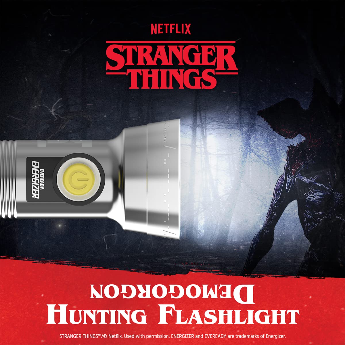 Stranger Things Demogorgon Hunting LED Flashlight by Energizer, Limited , Vintage , Collector’s Edition (Batteries Included)