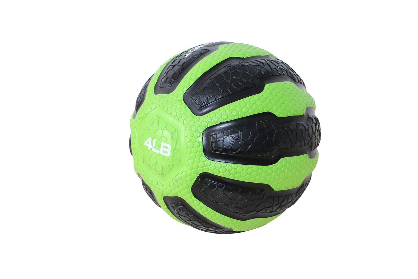 GYMENIST Rubber Medicine Ball with Textured Grip, Available in 9 Sizes, 2-20 LB, Weighted Fitness Balls,Improves Balance and Flexibility - Great for Gym, Exercise, Workouts (4 LB (Green-Black))