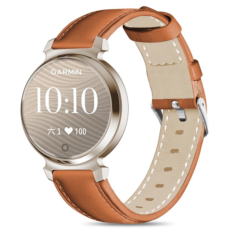 Leather Bands Compatible with Garmin Lily 2, 14mm Top Grain Soft Loop Straps Quick Release Replacement Adjustable Wristband for Lily 2 Classic/Active Smart Watch Accessory for Grace Women