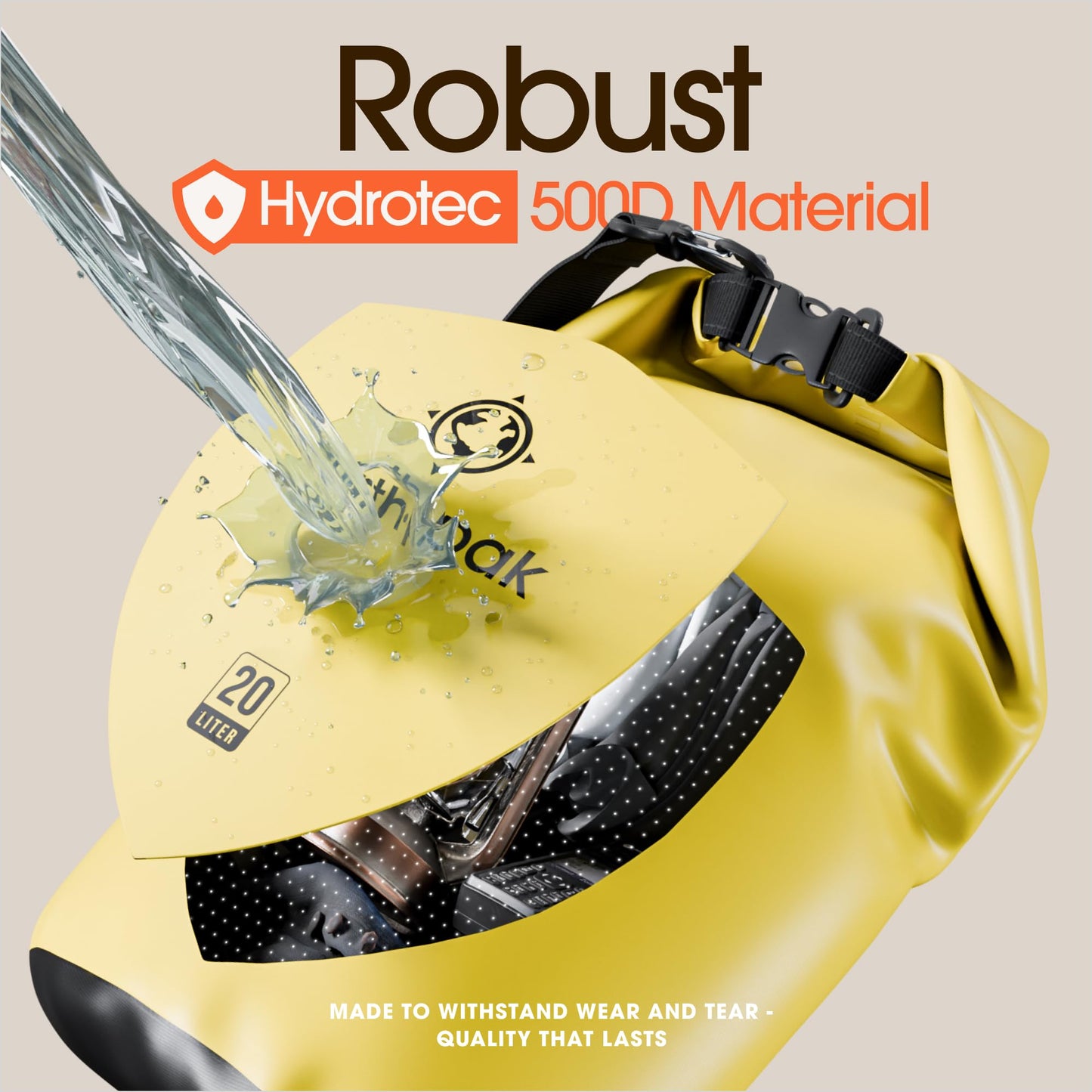 Earth Pak Waterproof Dry Bag - Roll Top Waterproof Backpack Sack Keeps Gear Dry for Kayak with Waterproof Phone Case