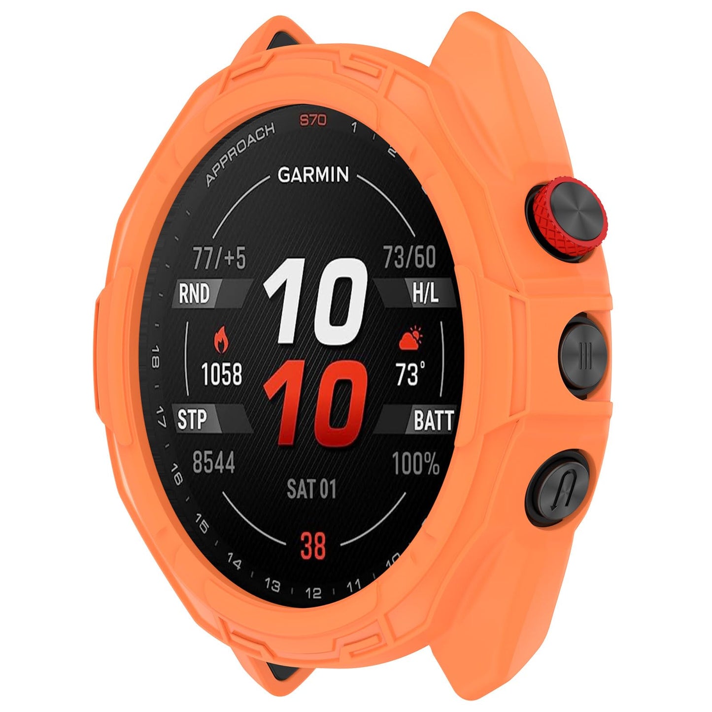 FitTurn [5 Pack] Case for Garmin Approach S70 Smart Watch 47mm - Replacement Rugged Protective Case [NO Screen Protector] TPU Bumper Case Protective Cover Frame