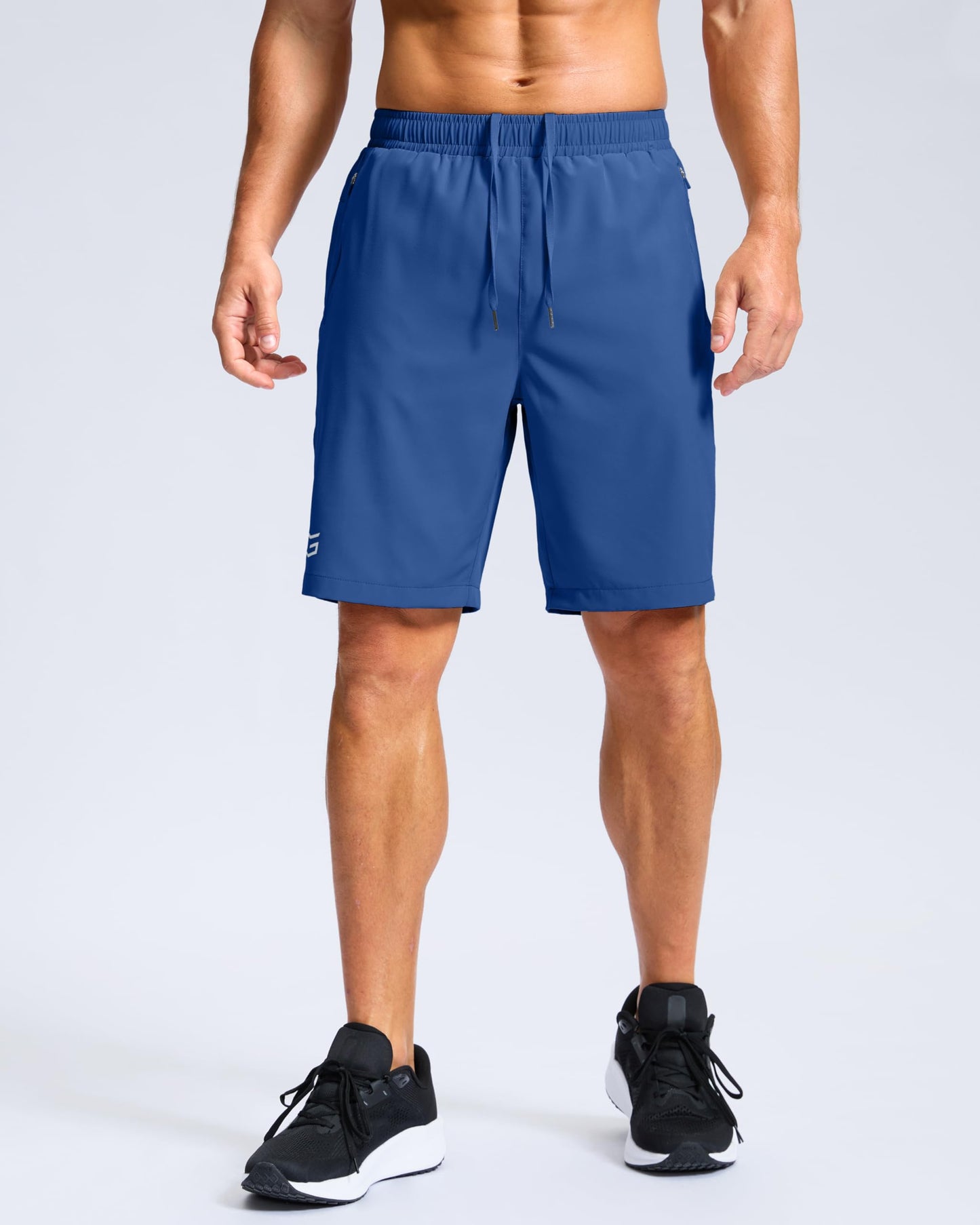 G Gradual Men's Athletic Running Shorts with Zipper Pockets Quick Dry 7"/ 5"/ 9" Workout Gym Shorts for Basketball Hiking(Royal Blue,9M)
