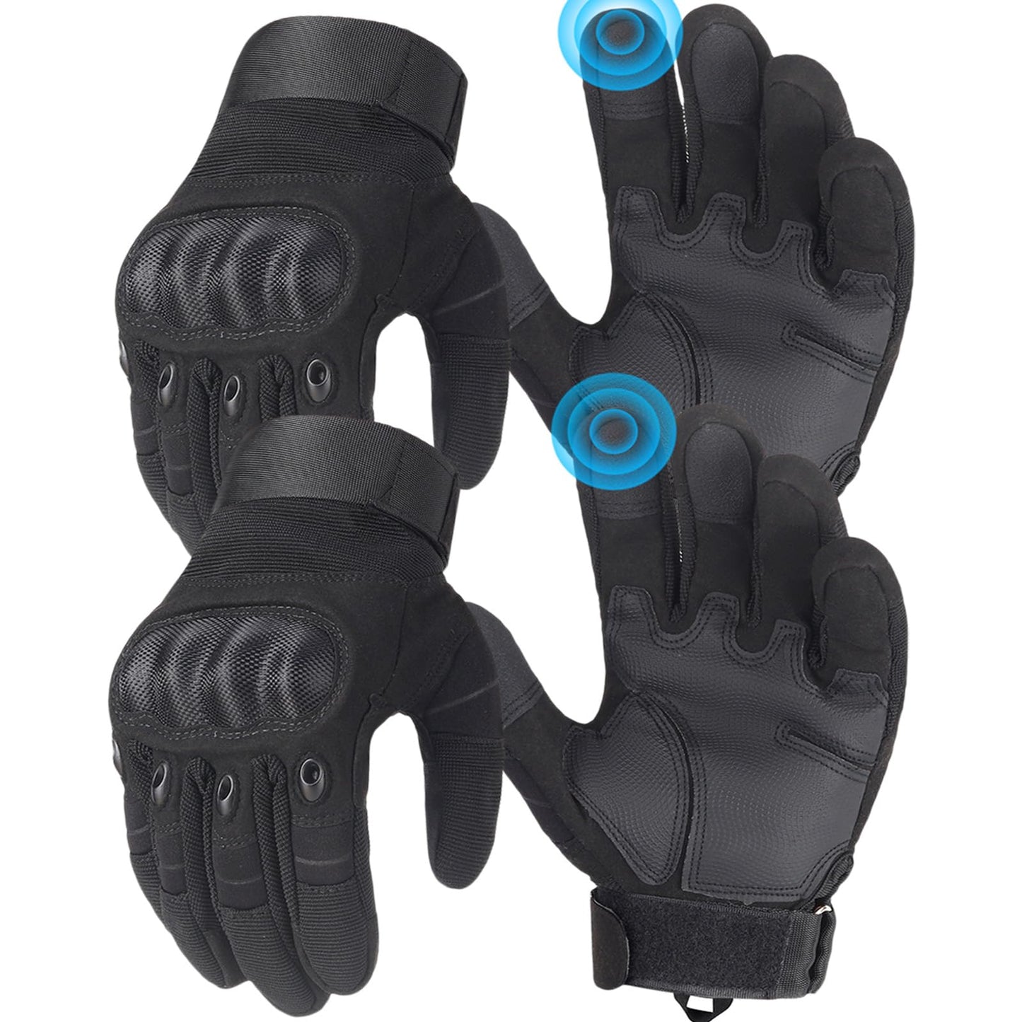 VPZenar Sport Gloves for Men, Black Full Finger Gloves Gloves