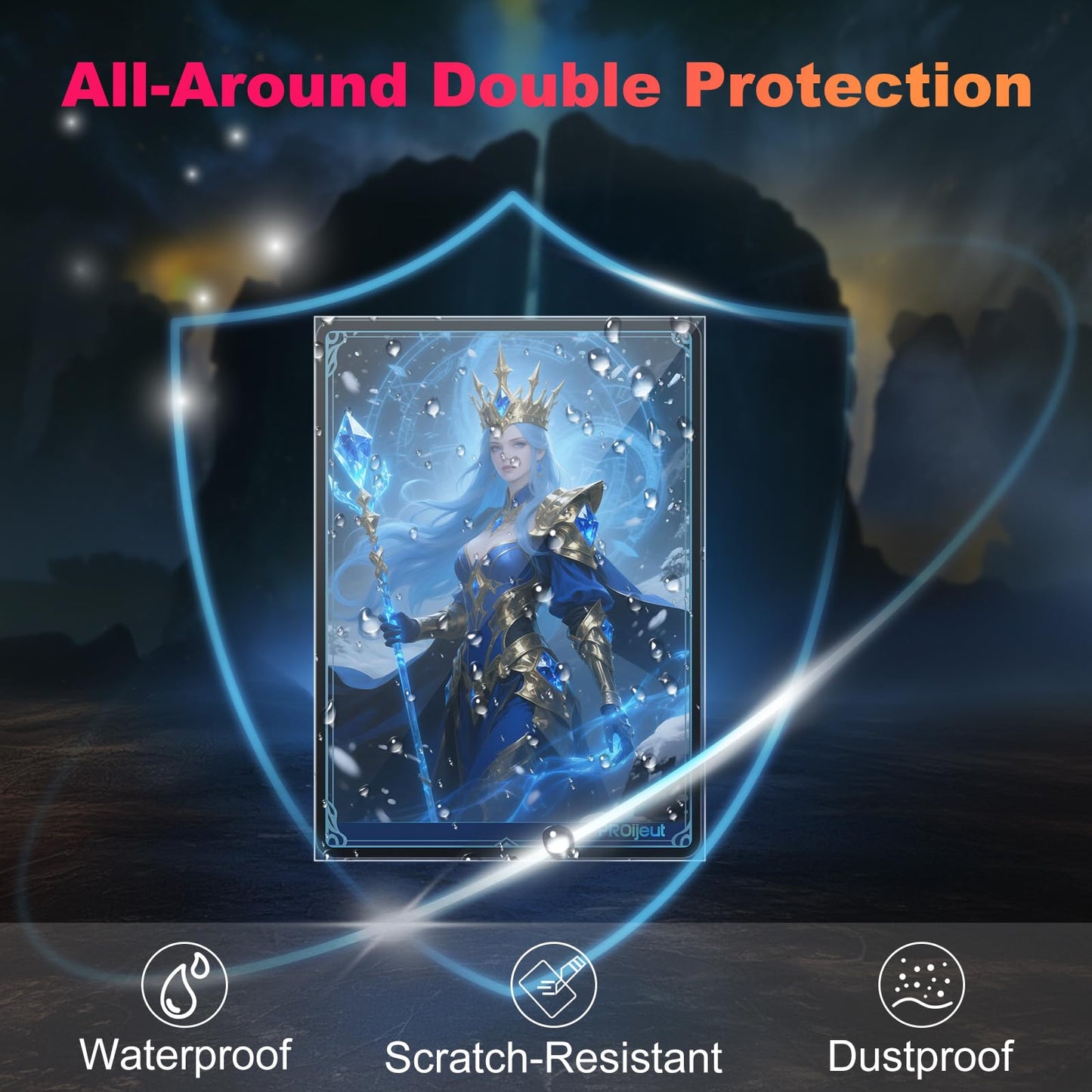 600 Pack Card Sleeves Clear, Perfect Fit Inner Sleeves Ideal for Double-sleeving, Trading Card Sleeve Compatible with MTG, PKM, TCG and Gaming Cards (60 Microns)