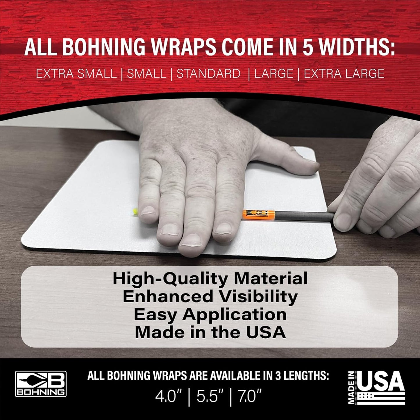 Bohning Solid Arrow Wrap - 4 Inch Durable Design for Archery Precision