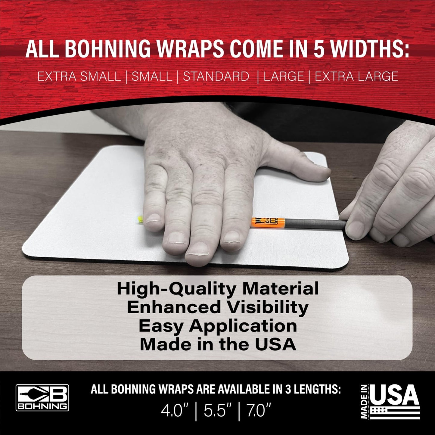 Bohning 4" Solid Arrow Wraps, Large, White