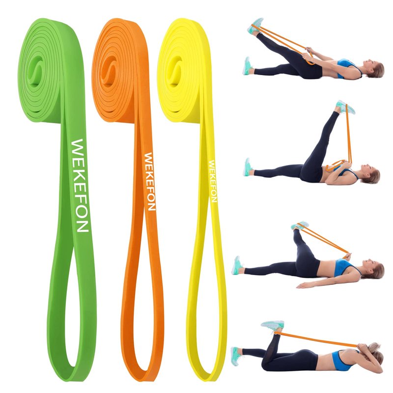 Resistance Bands Set for Working Out - Exercise Bands for Men & Women, Fitness Equipment, Strength Training, Physical Therapy & Body Stretching at Home & Gym (#06 3 Bands Set)