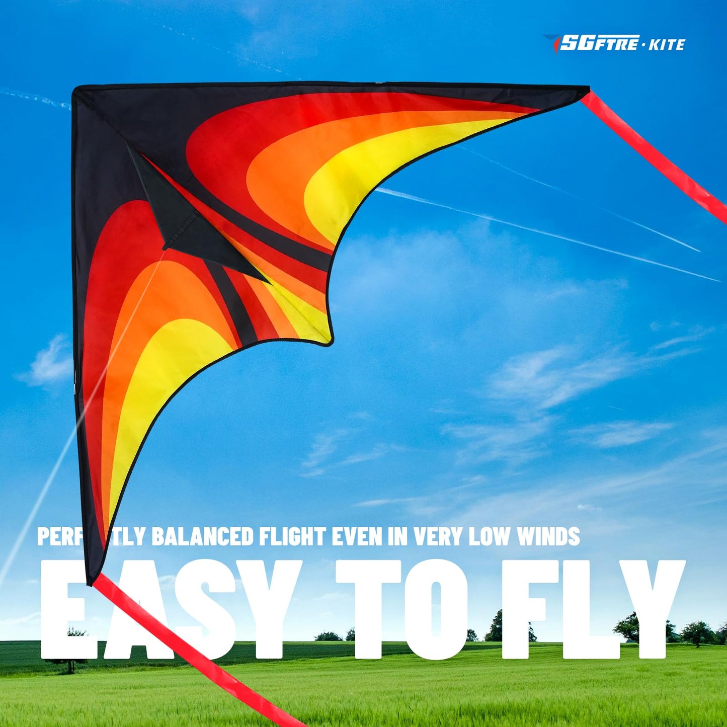 Delta Kite Set for Kids and Adults,Extremely Easy to Launch for Beginners, Perfect for Beaches and Parks,ites for Beach Trip Park Family Outdoor Games and Activities (Speed Triancle - R, 1)