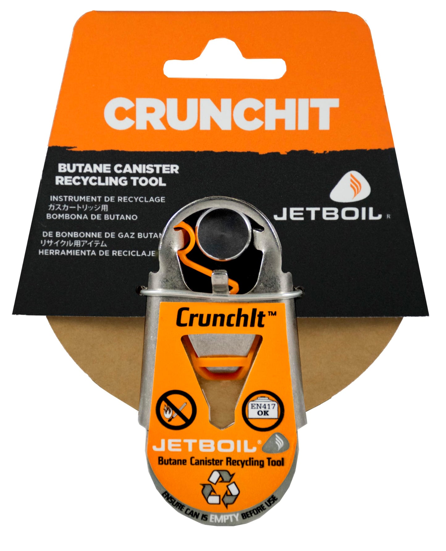 Jetboil Crunchit Fuel Canister Recycling Tool (Orange)