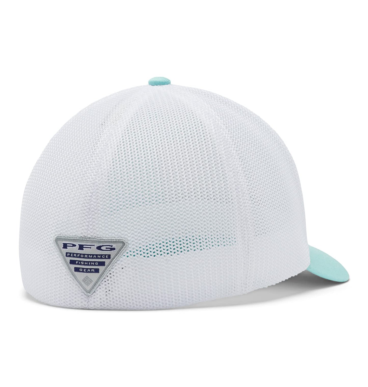 Columbia Unisex PFG Mesh Fish Flag Ball Cap, Gulf Stream/White/FL Fish Flag, Small/Medium