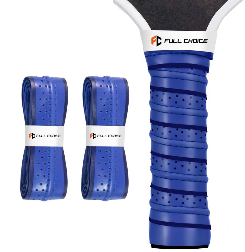 FULL CHOICE 2 Pack Pickleball Paddle Grip Tape, Pickleball Overgrip, Anti-Slip Grip-Easy Installation and Long-Lasting Performance, Blue