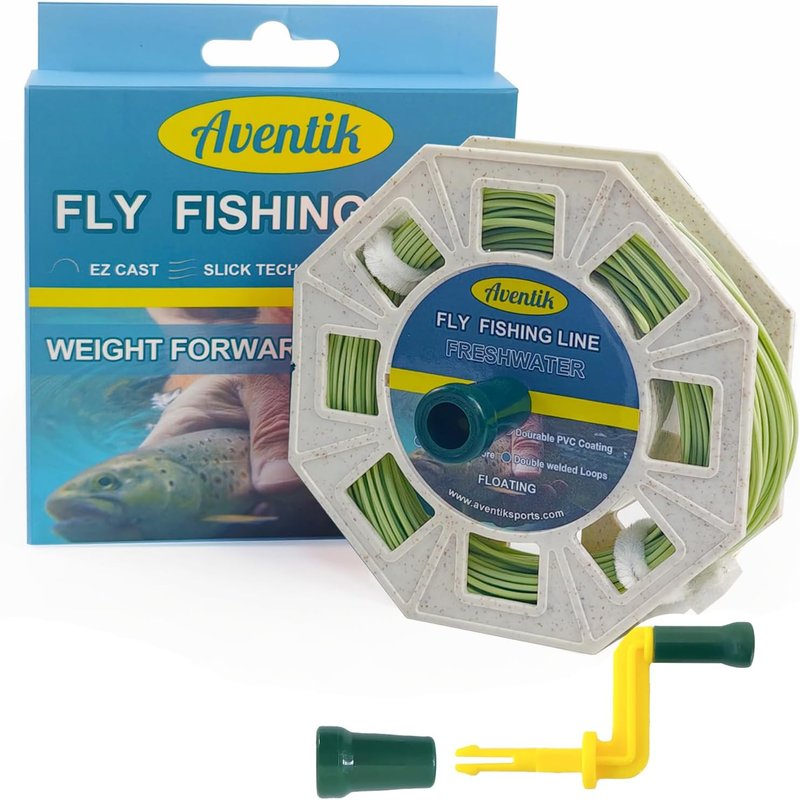 Aventik ProWeight WF Floating Fly Line - Low Stretch, Smooth Casting | Trout Fishing Kit with Backing, Leader & Tippet