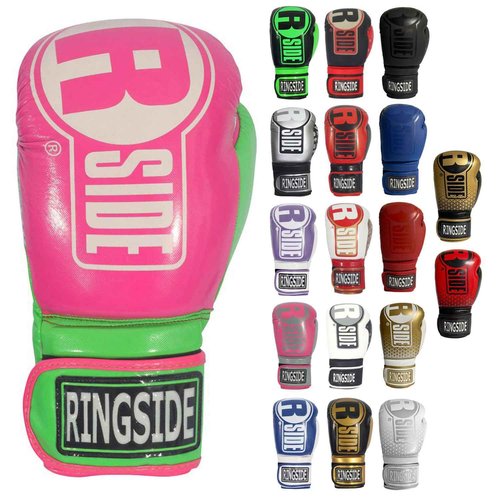 Ringside Unisex Adult FTG1 PK/LM S/M Boxing Gloves, Pink/Lime, S/M US