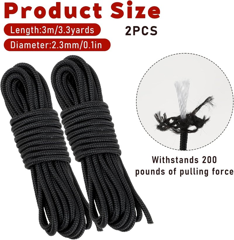 Archery D Loop Material - 10 Feet Compound Bowstring Release Nocking Loops | 2 PCS Durable Rope