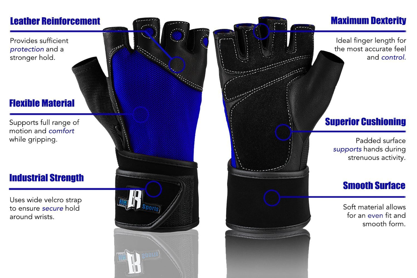 RIMSports Exercise Gloves Women Exercise Gloves with Wrist Support Fitness Gloves Weight Lifting Gloves Weightlifting Gloves Gym Gloves for Men Gloves for Weight Lifting Women Training Gloves