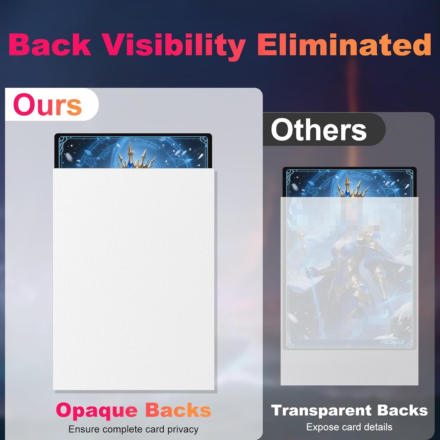 MTG Card Sleeves - 600 Pack Matte Dual-Sided Protectors | Opaque Back, Smooth Shuffle, Tear-Resistant, 6 Colors