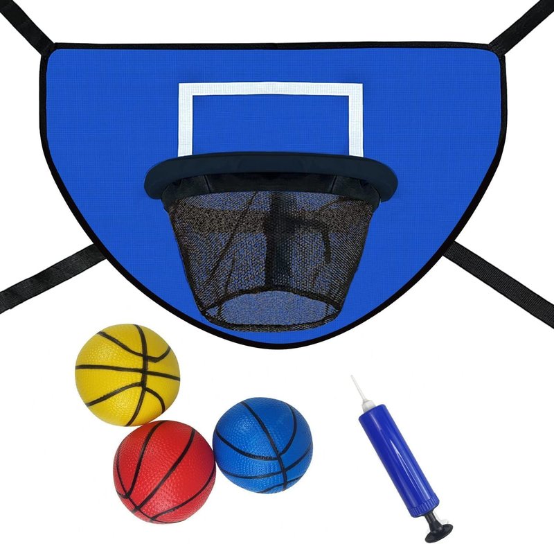 Trampoline Basketball Hoop - Waterproof & Easy to Assemble | Includes Pump & Mini Ball