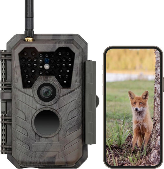 Meidase P90 Pro WiFi Trail Camera - 64MP HD Video, No-Glow Night Vision | Bluetooth Control, IP66 Waterproof